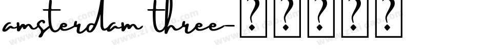 amsterdam three字体转换